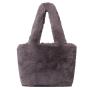 2024 Soft Faux Fur Handbags And Purses Simple Design Women's Tote Bag For Ladies