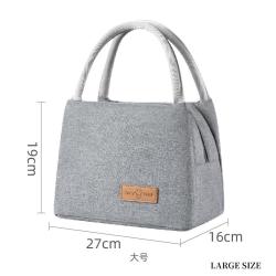 Portable Insulated Box Lunch Bag Tote Canvas Thermal Food Container School Picnic For Men Women Kids Travel Cooler Bag