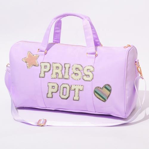 Wholesale Stock Sports Gym Custom Designer Zipper Travel Bags Luggage Waterproof Portable  Ladies Duffel Travel Bag
