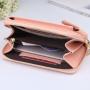 Fashion Women's Wallet Zipper & Hasp Small Change Coin Purse Female Pu Leather Shoulder Bag For Phone Card Wallet Big Capacity