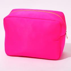 Stock Multi Colors No MOQ Nylon Large Cosmetic Bag Zipper Toiletries Organizer Bag For Women Girls Gift Makeup Pouch