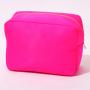Stock Multi Colors No MOQ Nylon Large Cosmetic Bag Zipper Toiletries Organizer Bag For Women Girls Gift Makeup Pouch