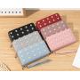HR002 Woman Pu Leather Lovely Wallet Clip Fashion Versatile Handheld Zipper Billfold Flower Embroidery Pocketbook Card Positions