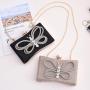 Popular lady party purse shoulder handbags butterfly ladies clutch purse party clutch bags evening bag clutches for woman pochette femme