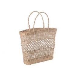 Simple Design Rattan Tote Bag Sea Grass Woven Summer Beach Handbag For Girls