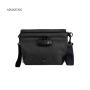 Black Utility Bag Smell Proof Messenger Bag Zip Accessories Bag with Carbon Lining