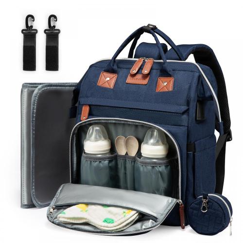 LOVEVOOK Factory Wholesale Baby Diaper bag with Changing Station Pad with USB Port Multifunction Quilted Mommy Diaper Bags 2023
