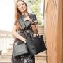 LOVEVOOK 2022 PU Leather 3 PCS Women Tote Bags Set Fashion Designer Purse and Handbags Crossbody Ladies Hand Bags