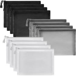 Multipurpose Nylon Mesh Cosmetic Bag Net Storage Pouch Bag For Cosmetic School Office Supplies And Travel Accessories