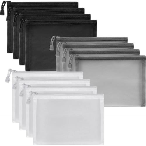 Multipurpose Nylon Mesh Cosmetic Bag Net Storage Pouch Bag For Cosmetic School Office Supplies And Travel Accessories