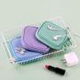 HR386 Modern Minimalist Earphone Storage Bag PU Leather Data Cable Travel Charger Storage Box Portable Jewelry Organizing Bag