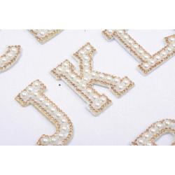Custom Embroidery Letters Alphabet Glitter Letters Patch Rhinestone a Set  A-Z 26 Letter Embroidered Patches