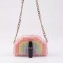 Custom Mini Pearl Rainbow Headset Chain Bag 2023 New Diy Beaded Hand Bag Fashion Pearl Messenger Bag