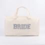 Keymay Hot Sale Personalized Letter Patch Bridesmaid Gift Nylon Waterproof Duffle Bag Weekend Bag Honeymoon Travel Duffel Bag