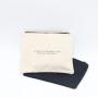 Eco-Friendly Thick Canvas Cotton Makeup Zipper Bag Beige Black Sunglasses Travel Zipper Canvas Cosmetic Pouch