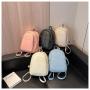 HR638 Women's Backpack New Fashion PU Solid Color Lightweight Sewing Thread Design Bag Women's Daily Fresh and Portable Bag