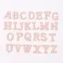 Stock Pearl with rhinestones Letters Patch Alphabet Embroidered Iron Glue on Diamond Embroidery Patches