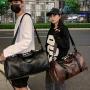 Custom Stylish and Spacious Large Capacity Carry On PU Leather Tote Overnight Duffel Bag for Travel