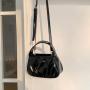 Wholesale Korean Fashion Design Wrinkle Mini Bag Soft Leather PU Ladies Hand Bags Adjustable Crossbody Shoulder Bags for Women