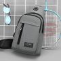KBW590 Hot Selling Chest Bag Men New USB Shoulder Bag Sports Travel Crossbody Bag Leisure Solid Color Oxford Cloth Satchel