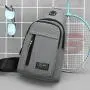 KBW590 Hot Selling Chest Bag Men New USB Shoulder Bag Sports Travel Crossbody Bag Leisure Solid Color Oxford Cloth Satchel