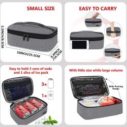 Gelory Portable Insulated Lunch Pail Lunch Bag for Men Women Thermal Lunch Containers Reusable Snack Bags