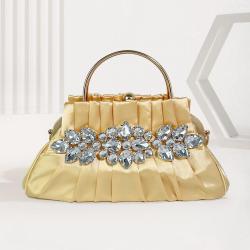 Wholesale Ladies Designer Bags For Party Vintage Pleated Luxury Shoulder Bag Diamond Famous Brands Designer Bolsas Para Mujer