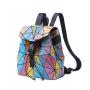 Lovevook Boutiques droppshiping ladies and girls drawstring bag big stock PU geometric rainbow backpack school bags