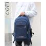 HR021-1 Unisex Solid Color Laptop Backpack Business Nylon College Shoulder Bag Portable Lightweight Universal Computer Schoolbag