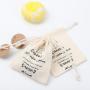 Eco-Friendly Paper Label Cotton Twill Drawstring Soap Packing Bag Natural Cotton Soap Pouch Dust Bag