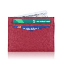 Customize Credit Card Holder Wallet RFID Blocking Leather Ultra Slim Wallet Thin Minimalist Card Case Protector Front Pocket