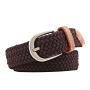 Men's stretch woven braided belt, custom canvas or leather belts for Men Casual Jeans
