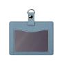 School Employee ID Card Holder Pass Case with Neck Strap PU Leather Name Holder Name Tag Case