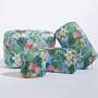 Keymay Bag High quality Large Waterproof Nylon Cosmetic Bag With Patches Women Toiletry Pouch Makeup Bag