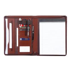 Premium Stylish File Folder PU Leather A4 Portfolio Cover Folder Zipper Closure