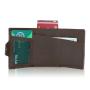 Expandable RFID Blocking Minimalist Metal Pop Up Wallet Slim Aluminum Card Holder Wallet for Men Eject Leather Card Holder