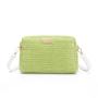 2024 Women's Fashionable Woven Grass Shoulder Messenger Bag Portable Single Strap Ladies Bag with Chain Decoration Small Bag
