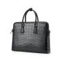Custom Hand Made Genuine Crocodile Leather Office Business Man Laptop Messenger Slim Briefcase Shoulder Bag Handbag For Men