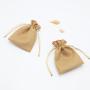 Eco-Friendly Natural Linen Drawstring Bag Jute Burlap Hemp Dust Bag For Gift Packaging