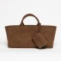 Customize Luxury Stylish Large Capacity Suede Womens Tote Bags With Pouch Fashion Vegan Leather Custom Logo Womens Handbags