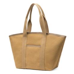 ZWY085 Wholesale New Women Solid Color Canvas Tote Bag Daily Casual Lightweight Shopping Bag Work Travel Organizer Shoulder Bag