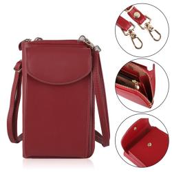 Stylish Women Mobile Phone Bag, Nice PU Leather Wallet Cute Small Ladies Purse Travel Mini Shoulder Strap Phone Bag