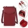 Stylish Women Mobile Phone Bag, Nice PU Leather Wallet Cute Small Ladies Purse Travel Mini Shoulder Strap Phone Bag