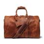 2024 Custom Crazy Horse Genuine Leather Travel Bags For Retro Men Duffel
