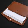 HR159 Customized LOGO A4 File PVC Leather Storage Bag Enterprise Contract Bill Data Bag Snap Soft Wear-resistant Information Bag
