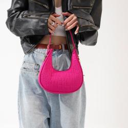 2024 Trendy New Shoulder Bag Women Stone Pattern Underarm Bag Leisure One Shoulder Handheld Dumpling Bag Brand Women Handbags
