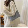Summer Newest Pearl Chain Para Mujeres Bolso Bolsas Square Small Hand Bags For Women Pleated Leather Lady Designer Shoulder Bag