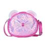 Fashion Cartoon Cute Kids Small Handbag Purse Wholesale Glitter PU Leather Girls Crossbody Bag with Bow