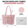 LOVEVOOK 2pcs/set Fashion Quilted Work Women Laptop Tote Bag Stylish Travel Shoulder Bags with Clutch Purse Briefcase Laptop Bag