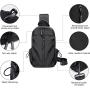 Gelory Small Crossbody Shoulder Bag Daypack Cycling Walking Waterproof Sling Chest Bag with USB Charging Port